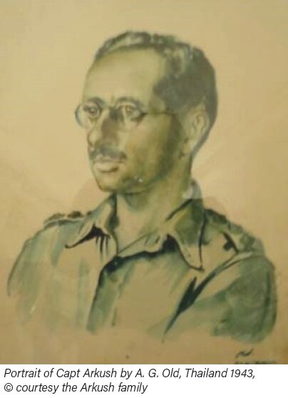 Portrait of Capt Arkush by A. G. Old, Thailand 1943,  © courtesy the Arkush family